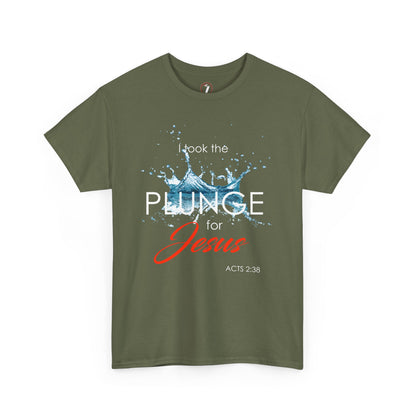Plunge for Jesus Unisex Heavy Cotton Tee - Faith-Inspired Graphic Shirt