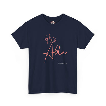 "He's Able" Women's Inspirational T-Shirt