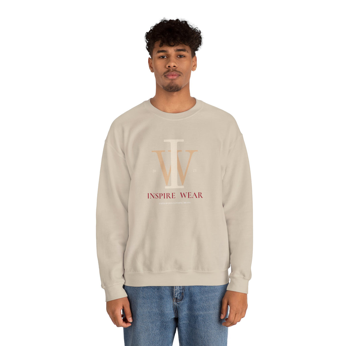 Inspire Wear IW Monogram Logo Crewneck Sweatshirt