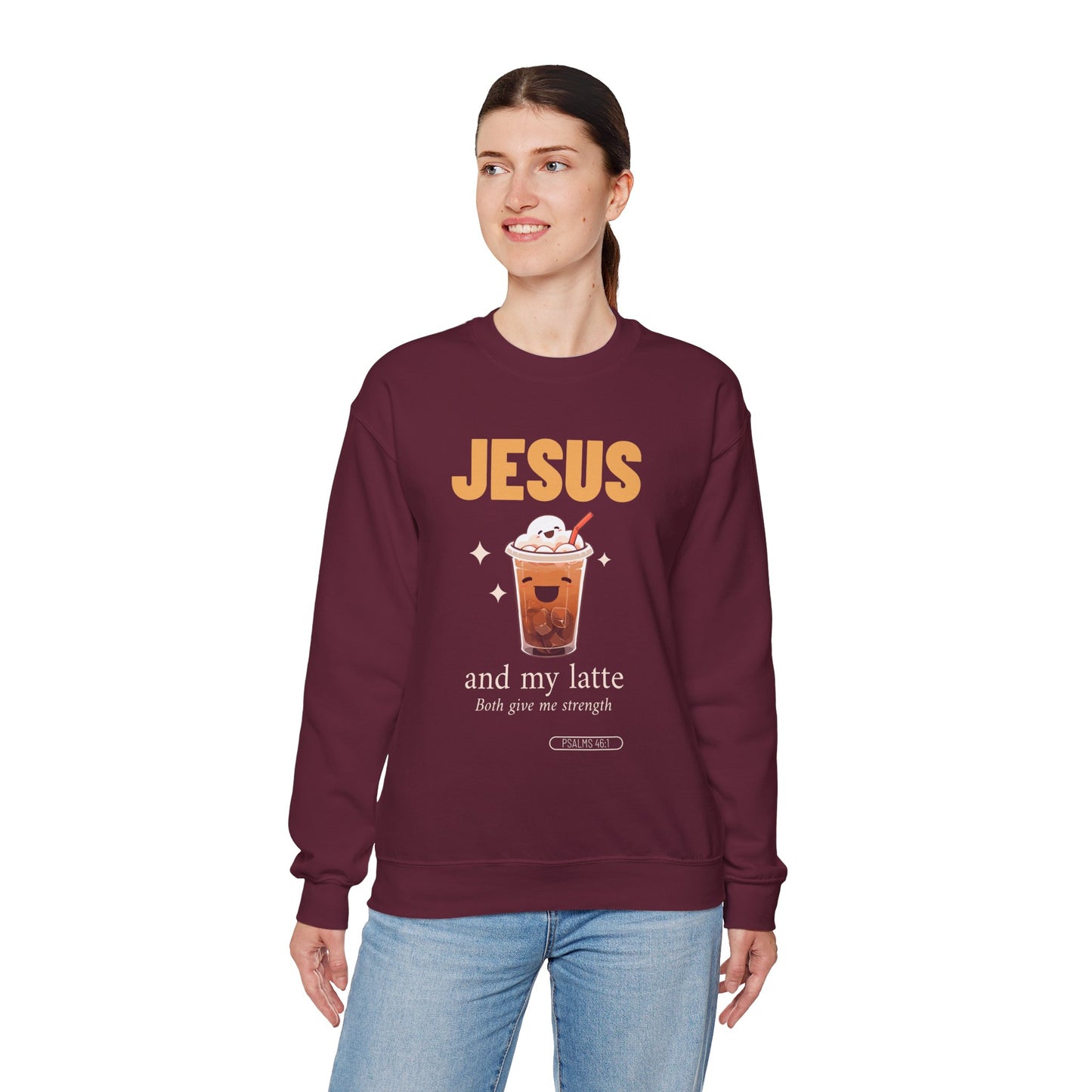 "Jesus and My Latte" Crewneck Sweatshirt