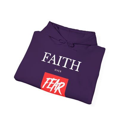 "Faith Over Fear" Inspirational Pullover Hoodie