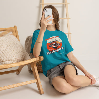 "Come for the Word" Fish Sandwich Graphic T-Shirt