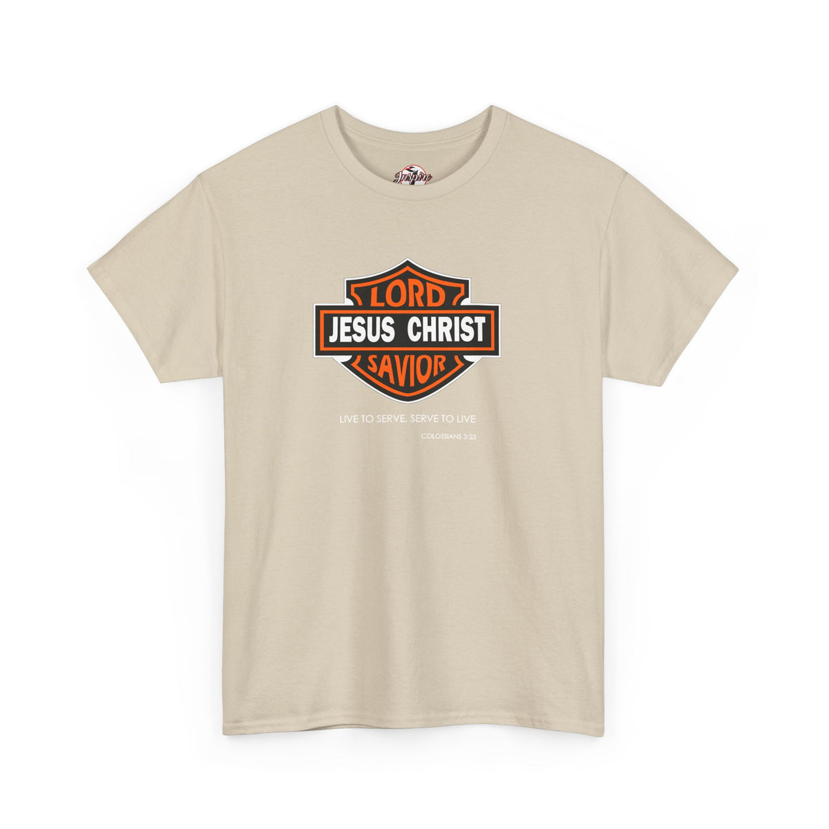 Jesus Christ Savior T‑Shirt — Lord Savior Motorcycle Shield Design