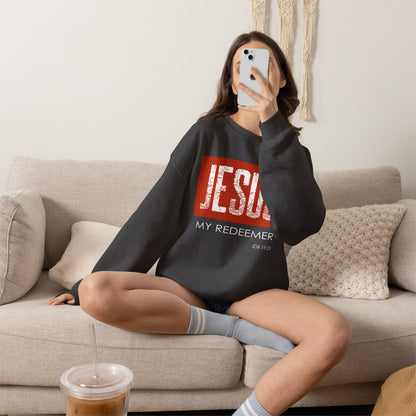 "Jesus My Redeemer" Inspirational Crewneck Sweatshirt