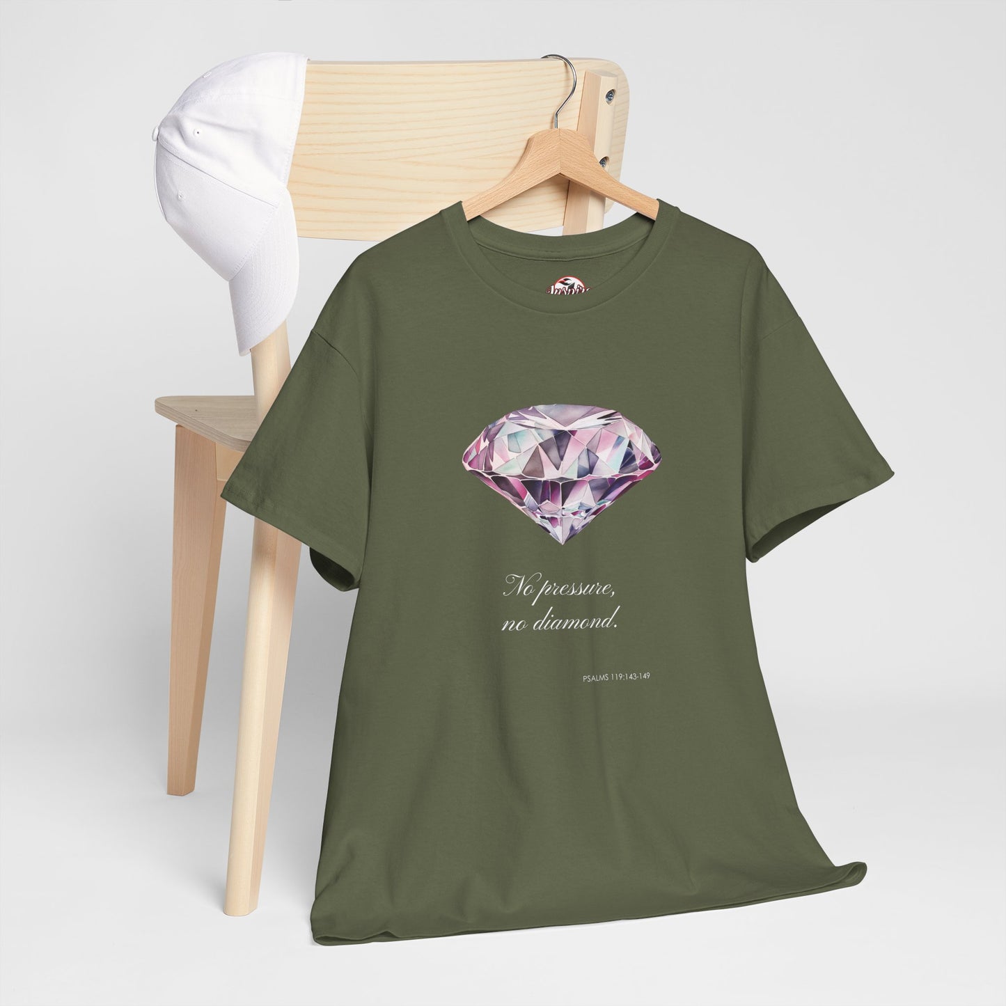 "No Pressure, No Diamond" Women's Inspirational Graphic T-Shirt
