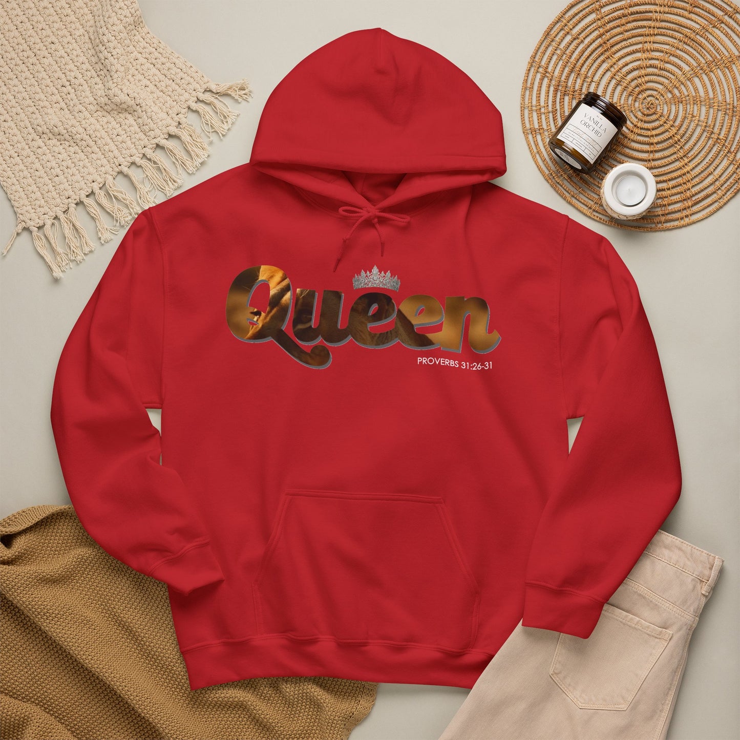 "I am Queen" Womens Affirmation Heavy Blend™ Hooded Sweatshirt