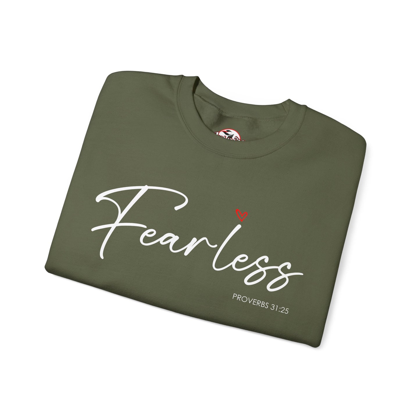 "Fearless" Inspirational Crewneck Sweatshirt — (Proverbs 31)