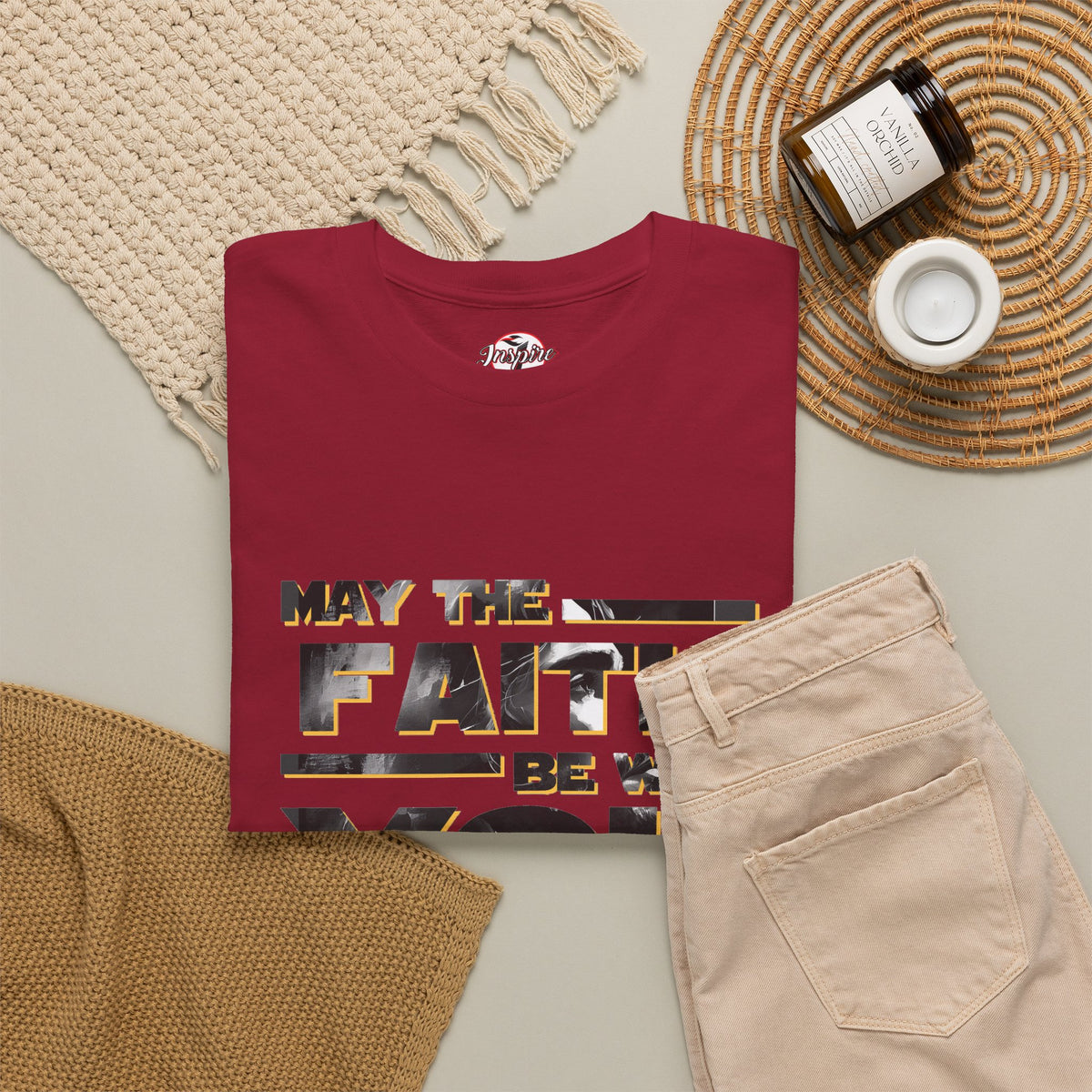 "May The Faith Be With You" Inspirational Graphic T‑Shirt