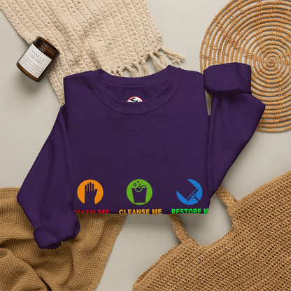 Wash Me, Cleanse Me, Restore Me Motivational Crewneck Sweatshirt