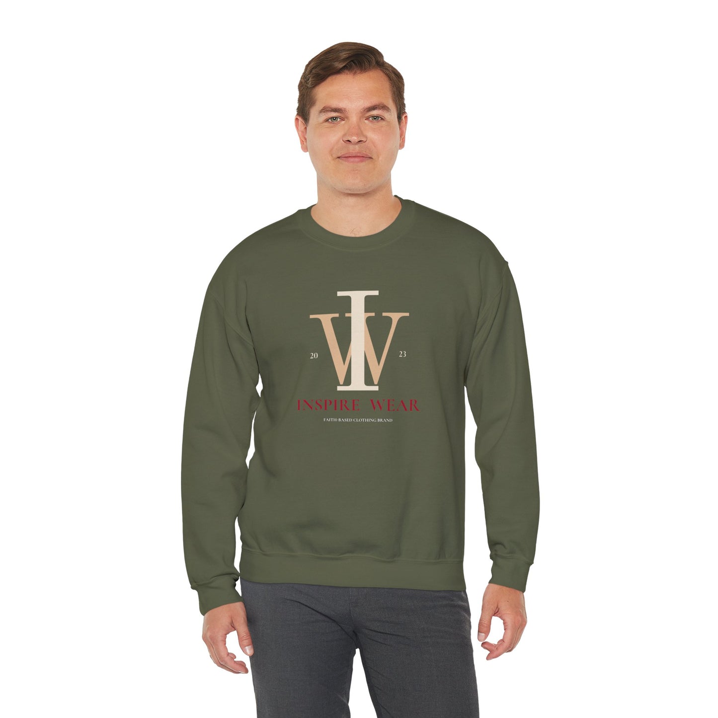 Inspire Wear IW Monogram Logo Crewneck Sweatshirt