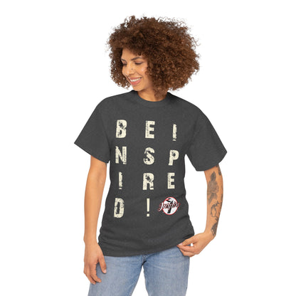 "Be Inspired" Motivational Vertical Graphic T-Shirt