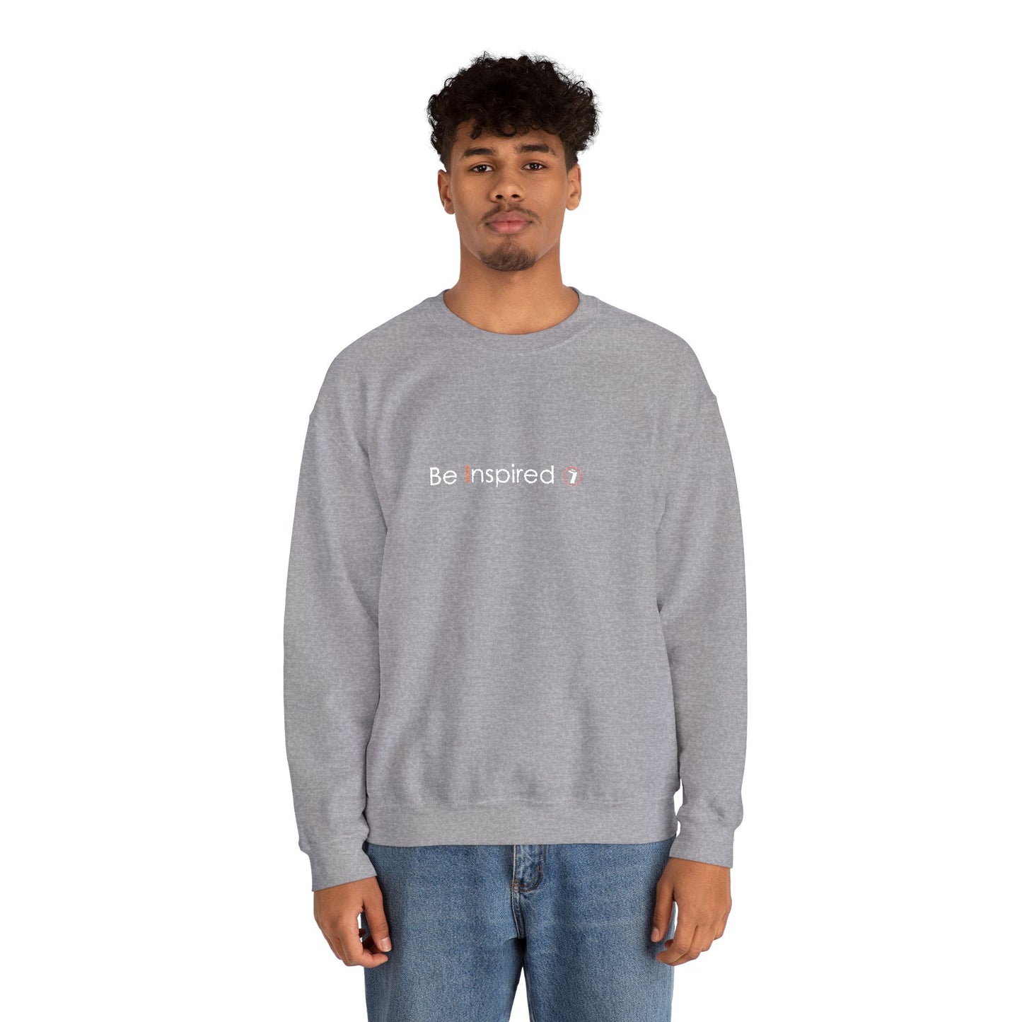 "Be Inspired" Embroidered Crewneck Sweatshirt