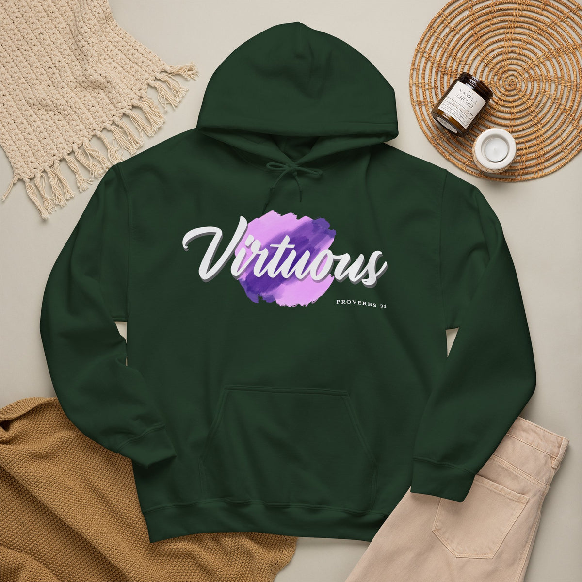 "Virtuous" Affirmation Pullover Hoodie