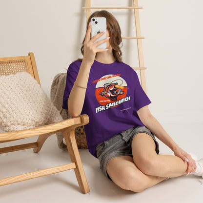 "Come for the Word" Fish Sandwich Graphic T-Shirt