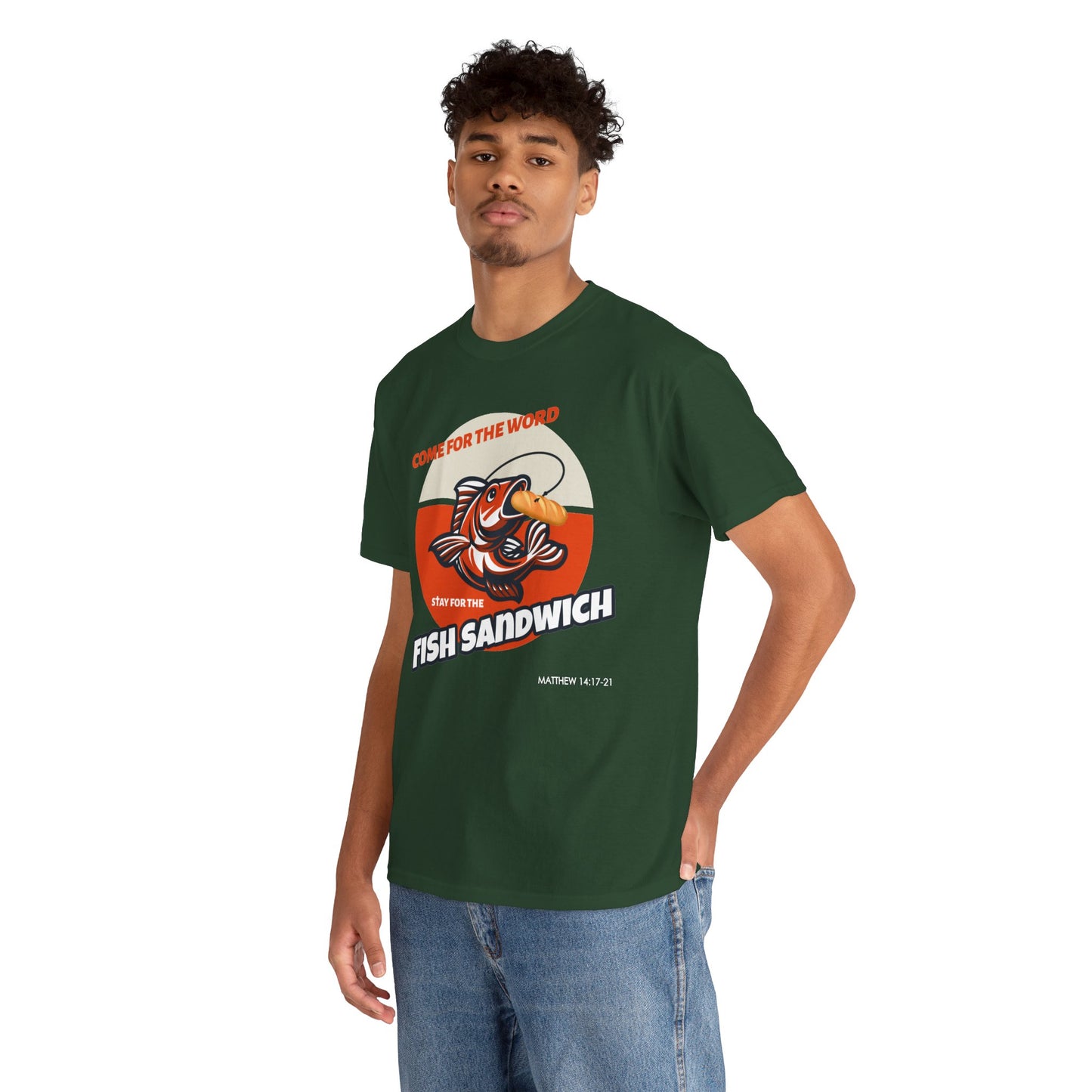 "Come for the Word" Fish Sandwich Graphic T-Shirt