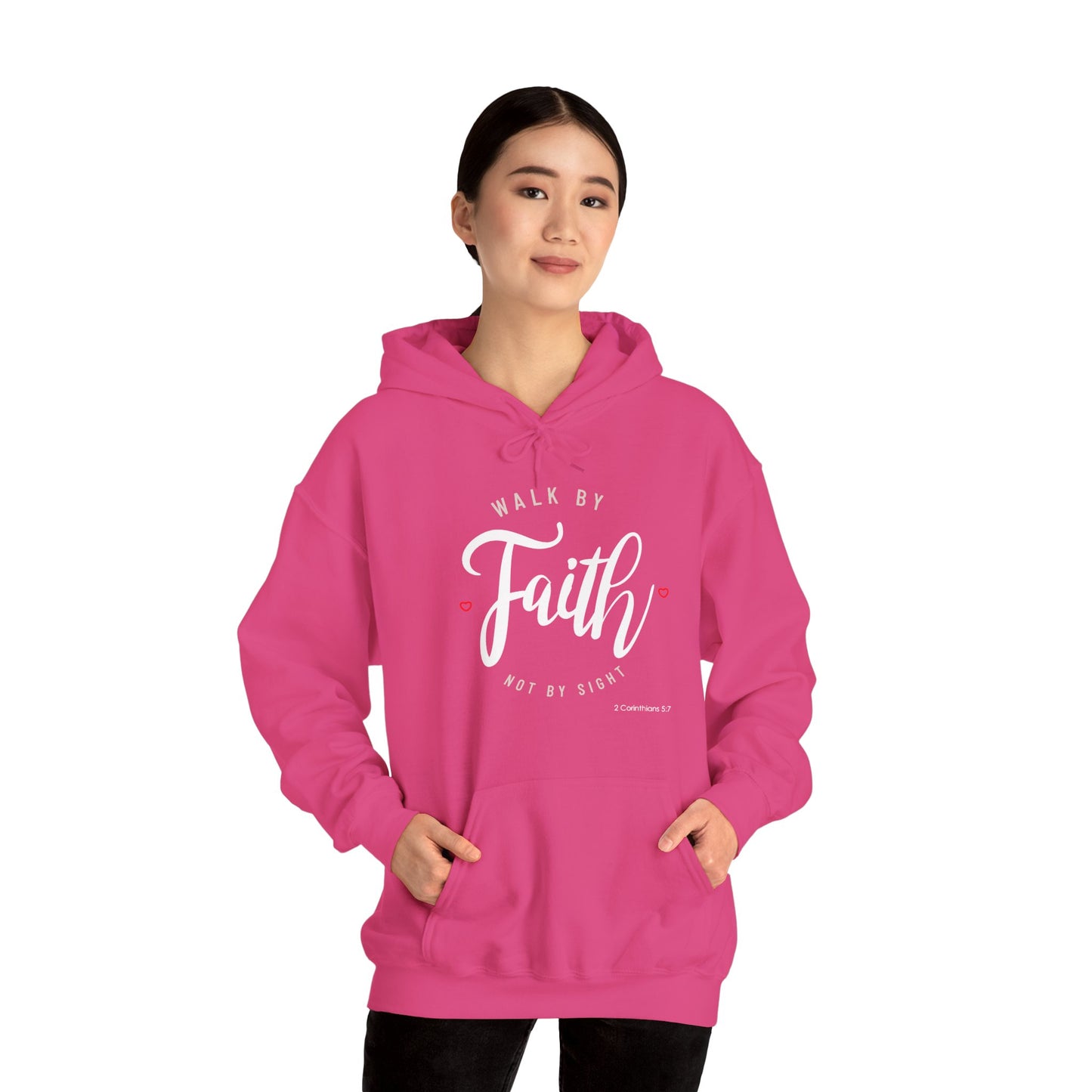 "Walk by Faith Not by Sight" Motivational Pullover Hoodie