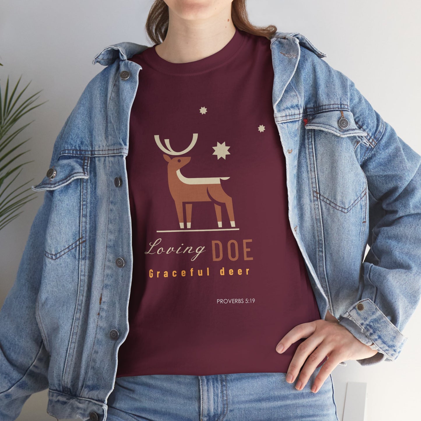 "Loving Doe Graceful Deer" Women's Inspirational Graphic T-Shirt