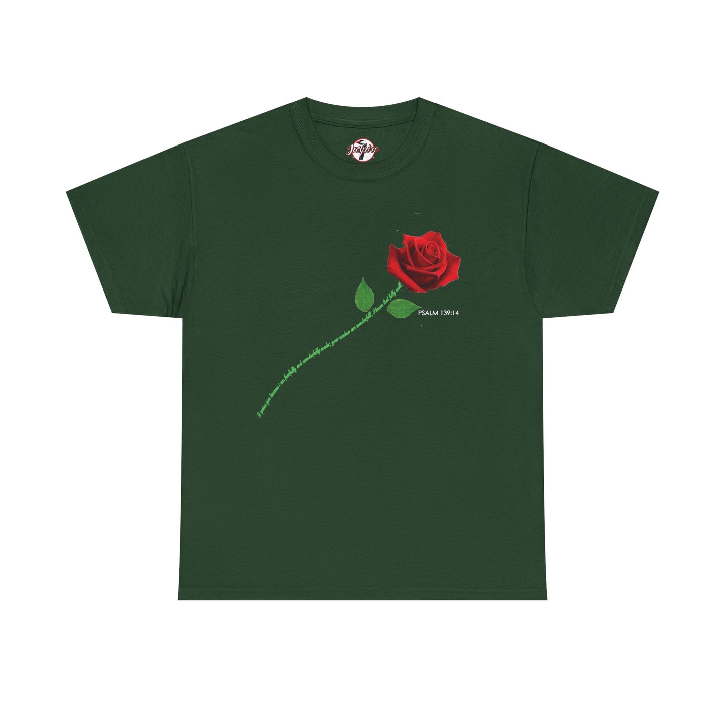 "Fearfully and Wonderfully Made" Rose Affirmative Graphic T-Shirt
