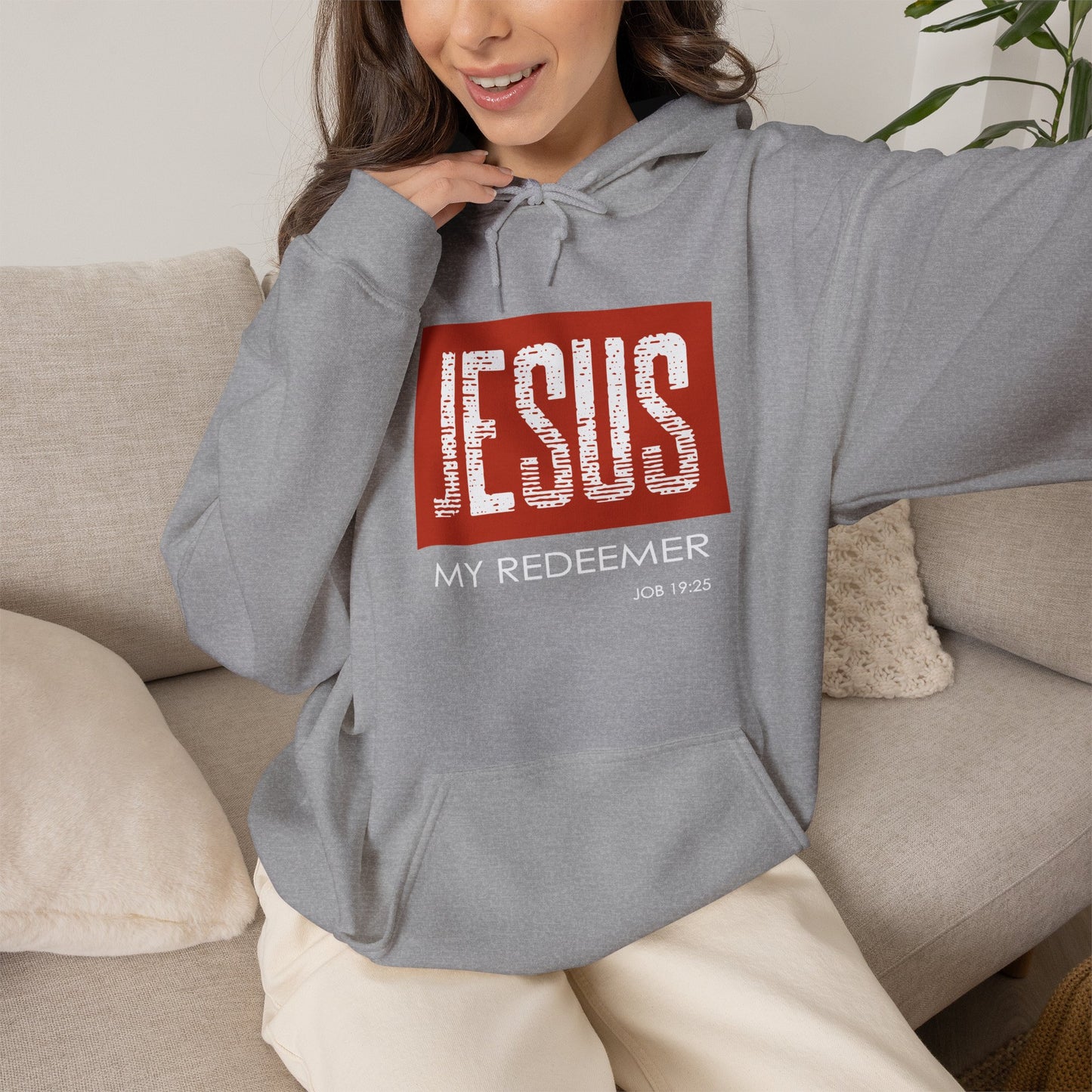 "Jesus My Redeemer" Inspirational Pullover Hoodie