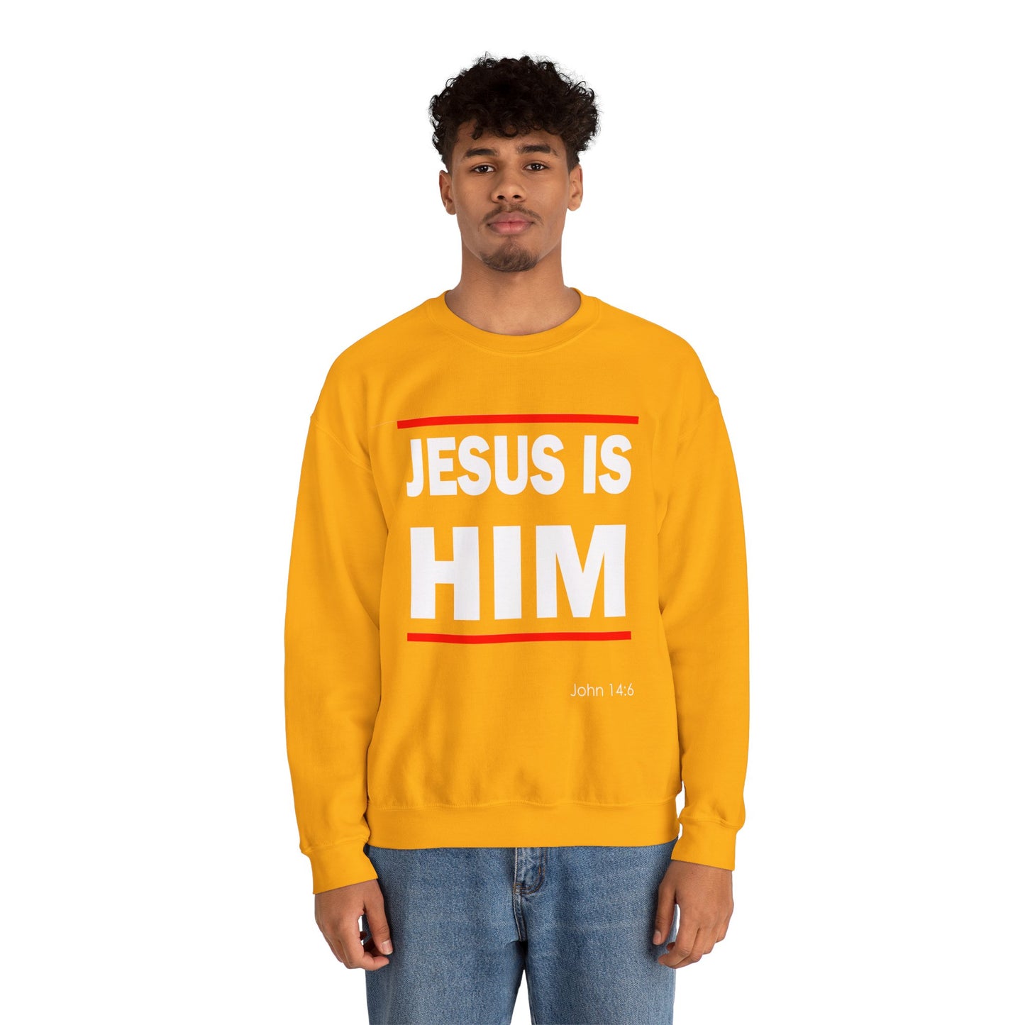 "Jesus Is Him" Inspirational Crewneck Sweatshirt