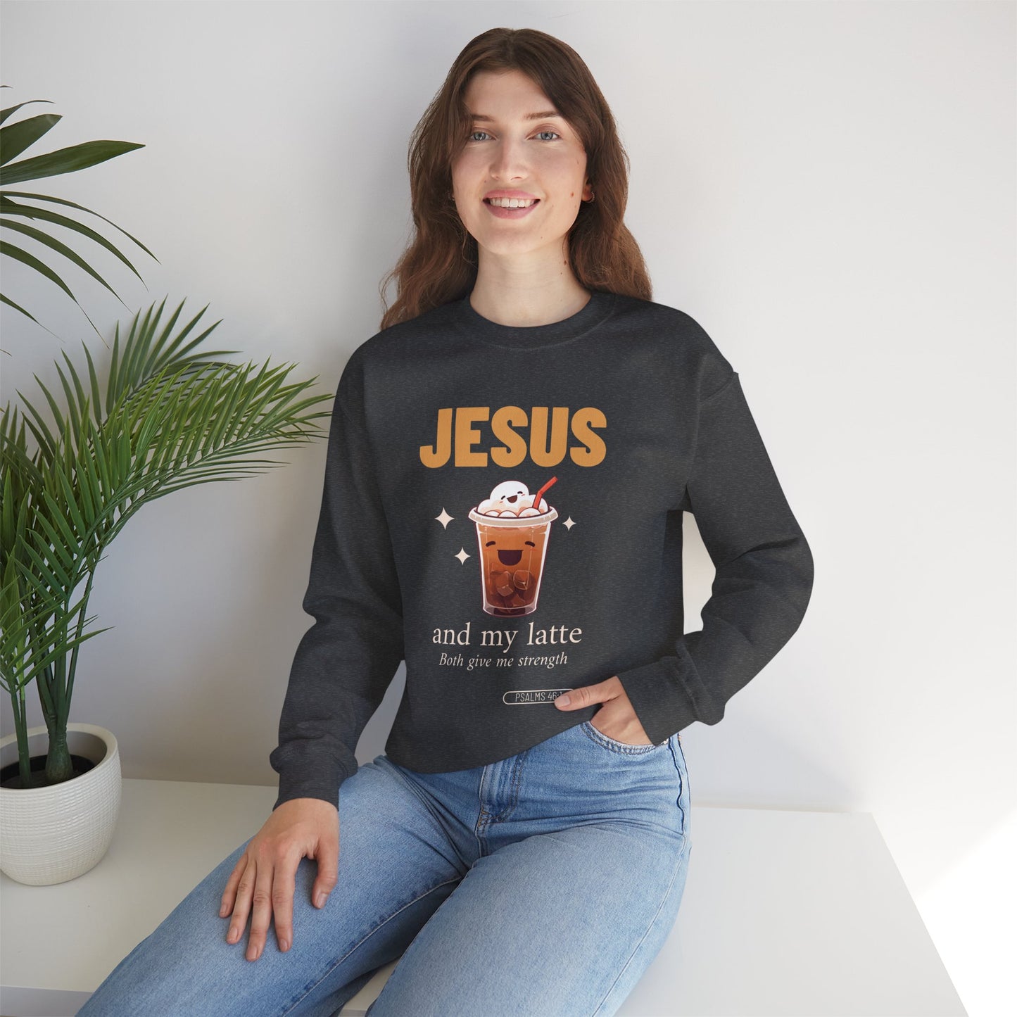 "Jesus and My Latte" Crewneck Sweatshirt