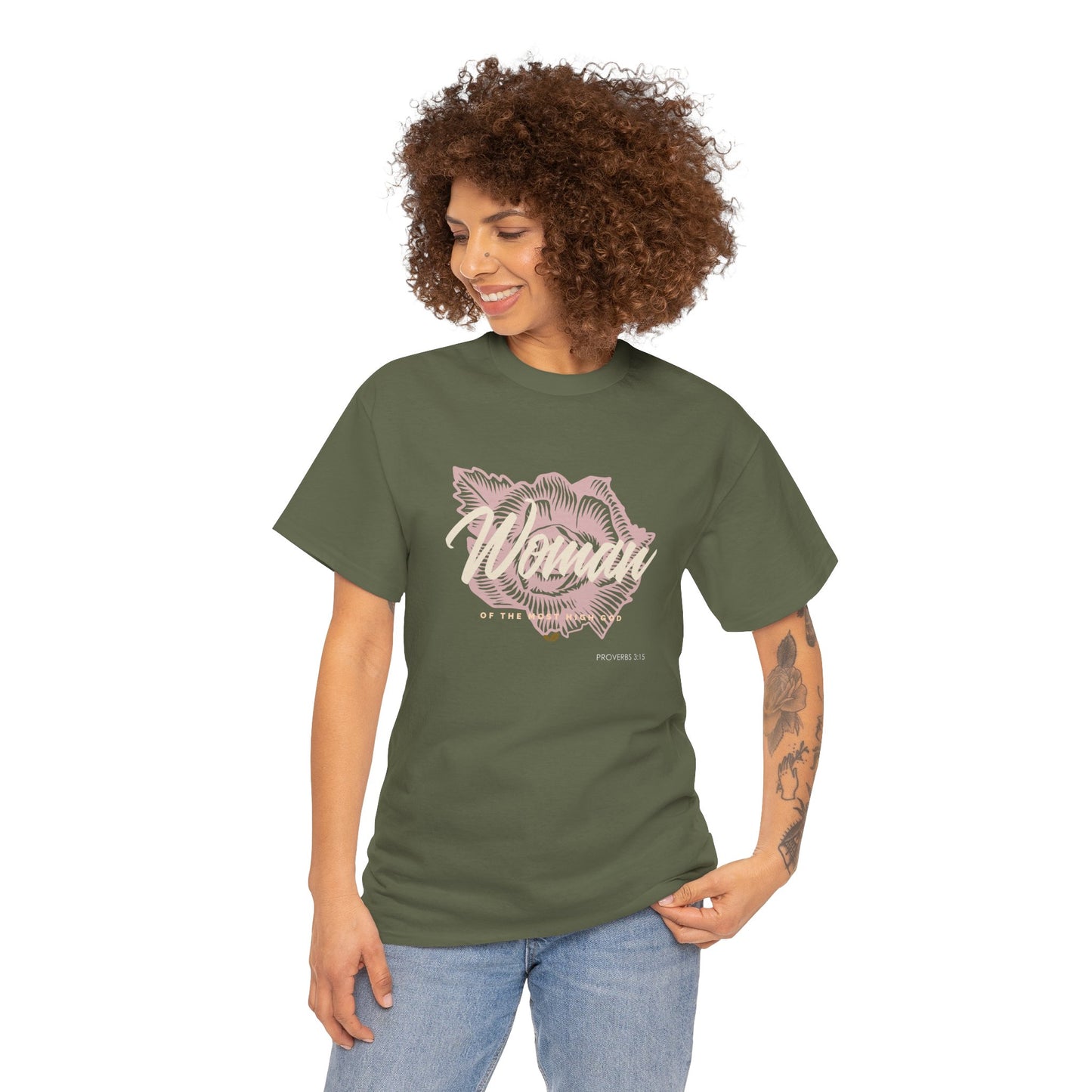 Woman of the Most High God Women's Heavy Cotton Tee