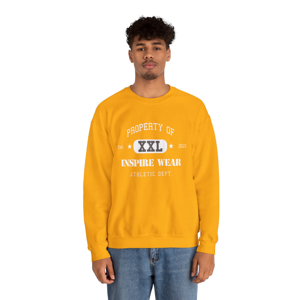 "Property of Inspire Wear" Athletic Crewneck Sweatshirt