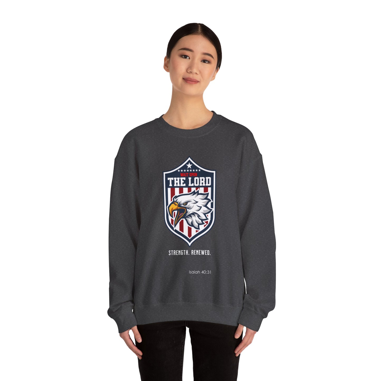 Wait Upon the Lord Unisex Heavy Blend™ Crewneck Sweatshirt