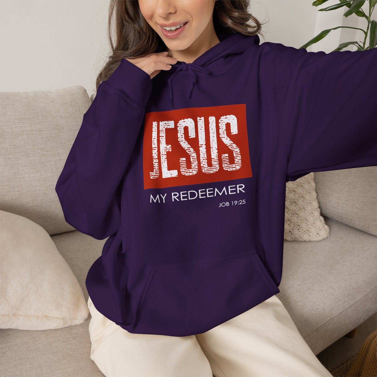 "Jesus My Redeemer" Inspirational Pullover Hoodie