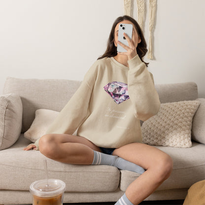 "No Pressure, No Diamond" Inspirational Crewneck Sweatshirt
