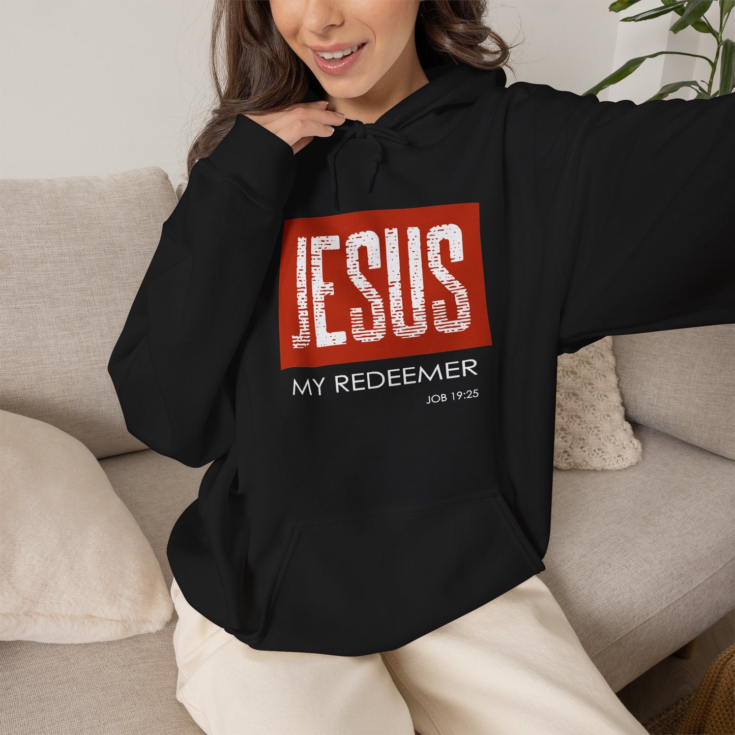 "Jesus My Redeemer" Inspirational Pullover Hoodie