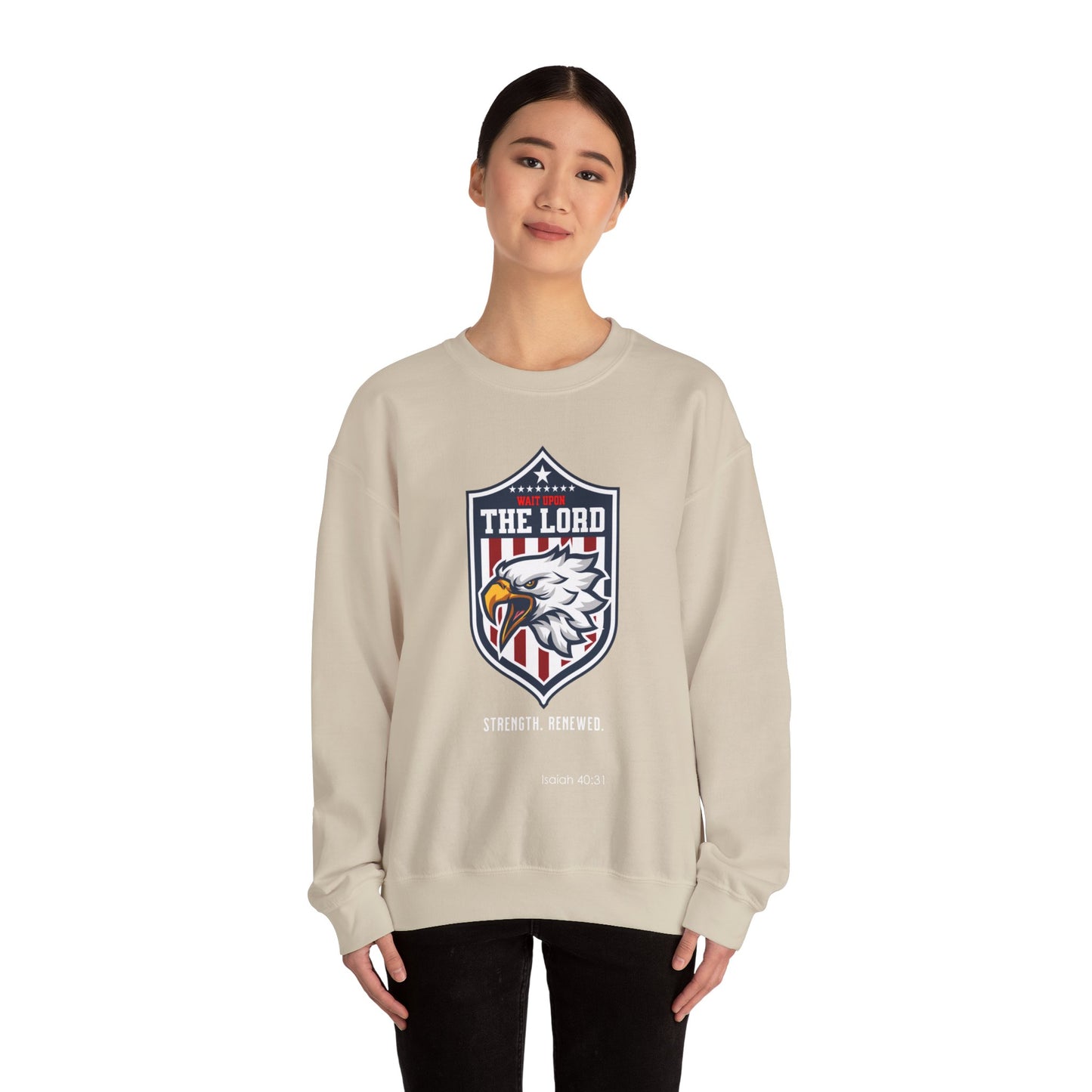 Wait Upon the Lord Unisex Heavy Blend™ Crewneck Sweatshirt