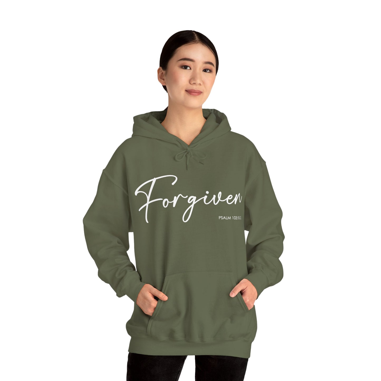 "Forgiven" Inspirational Pullover Hoodie