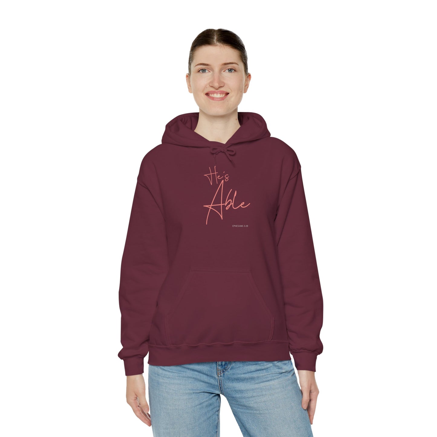 "He’s Able" Faith-Inspired Women's Pullover Hoodie