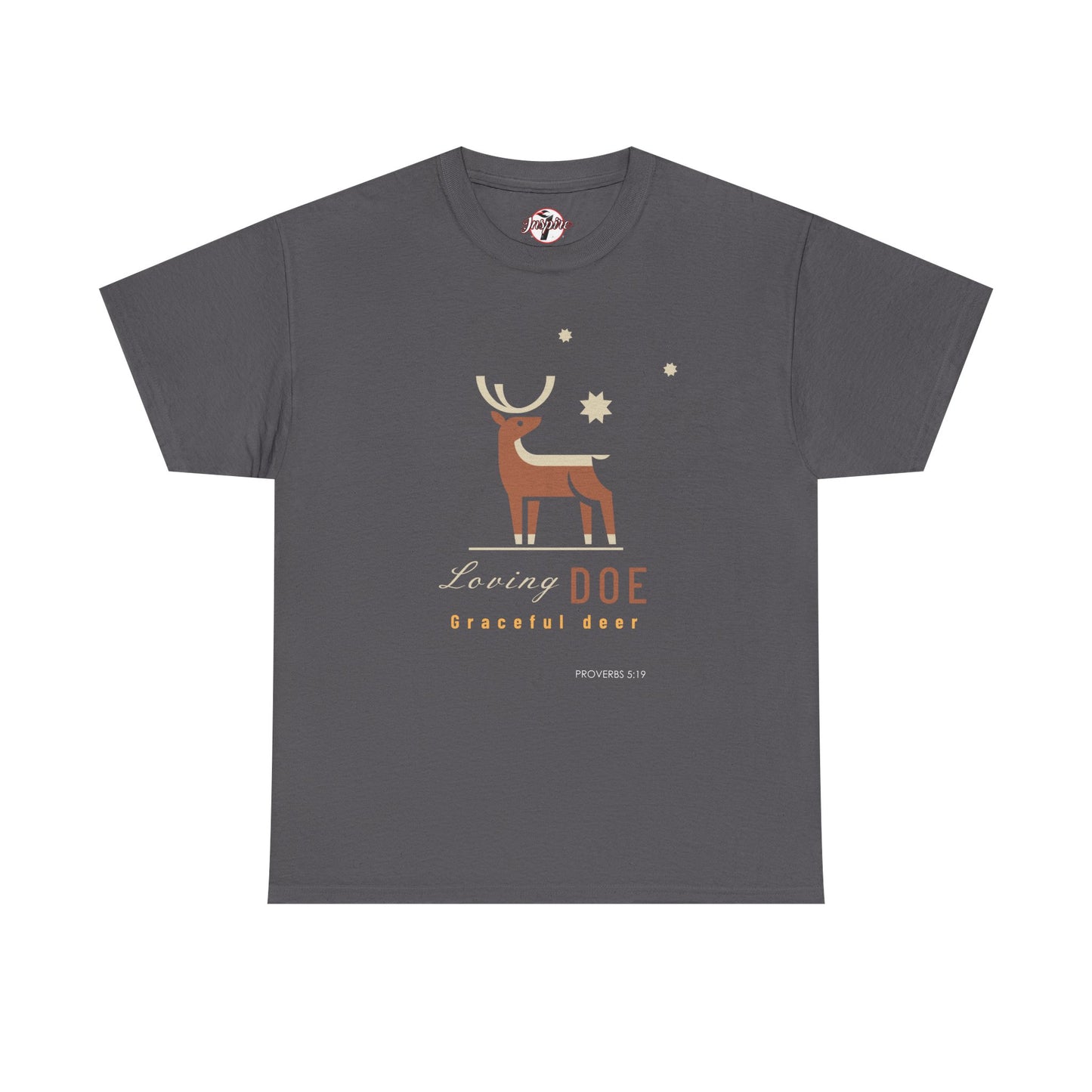 "Loving Doe Graceful Deer" Women's Inspirational Graphic T-Shirt