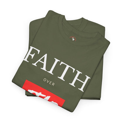 Faith Over Fear Men's Unisex Heavy Cotton Tee