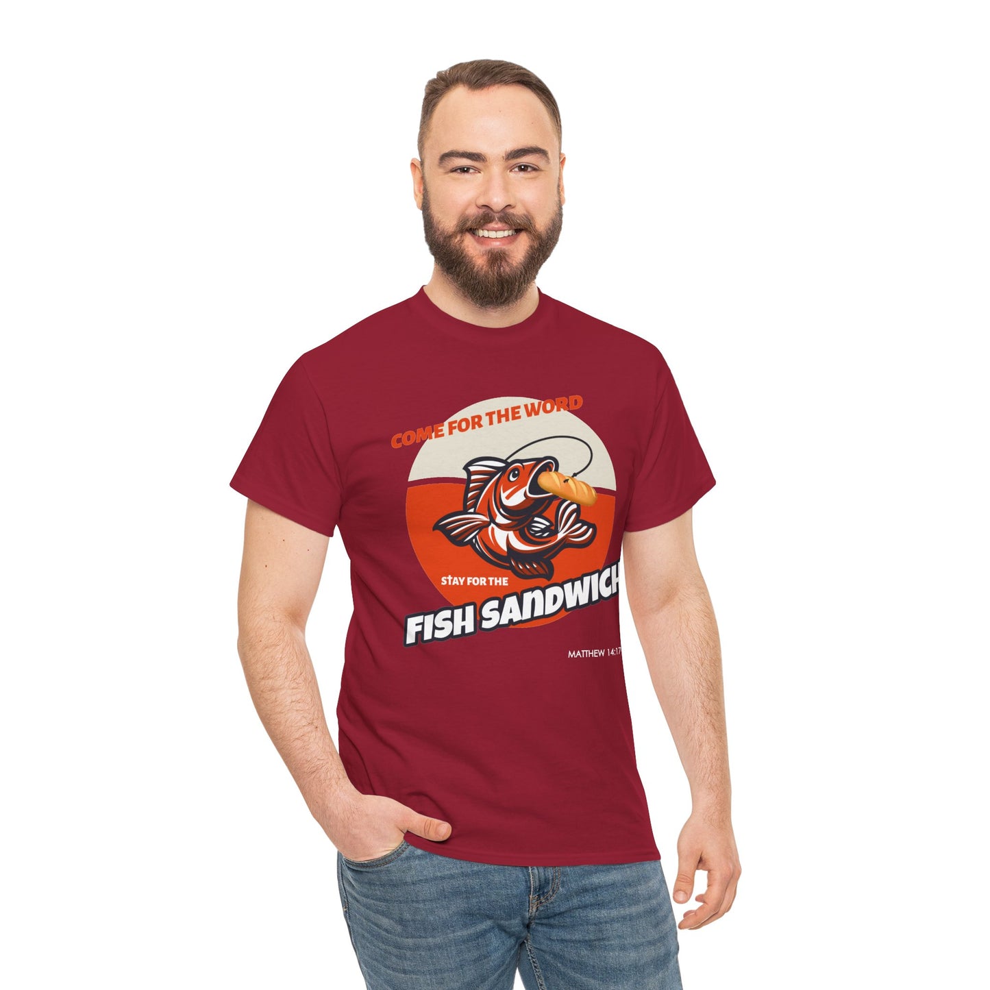 "Come for the Word" Fish Sandwich Graphic T-Shirt
