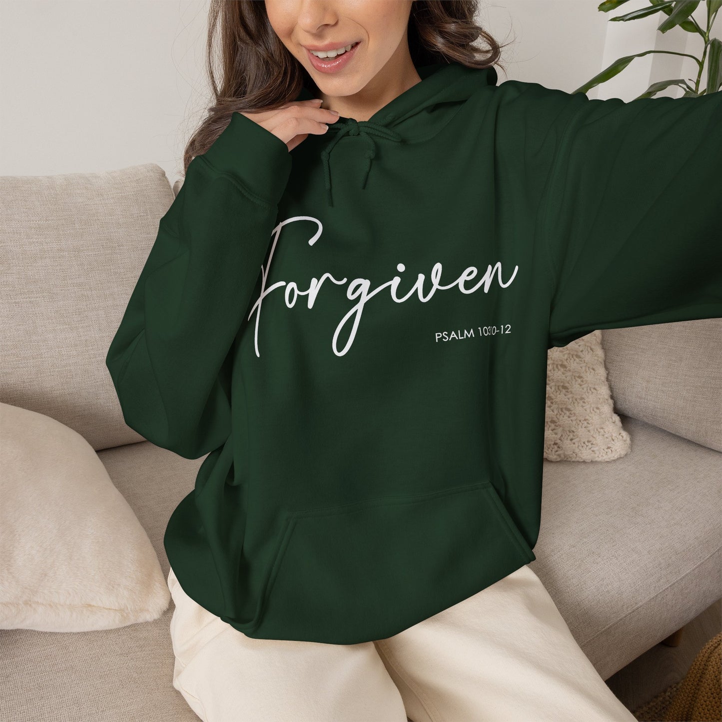 "Forgiven" Inspirational Pullover Hoodie
