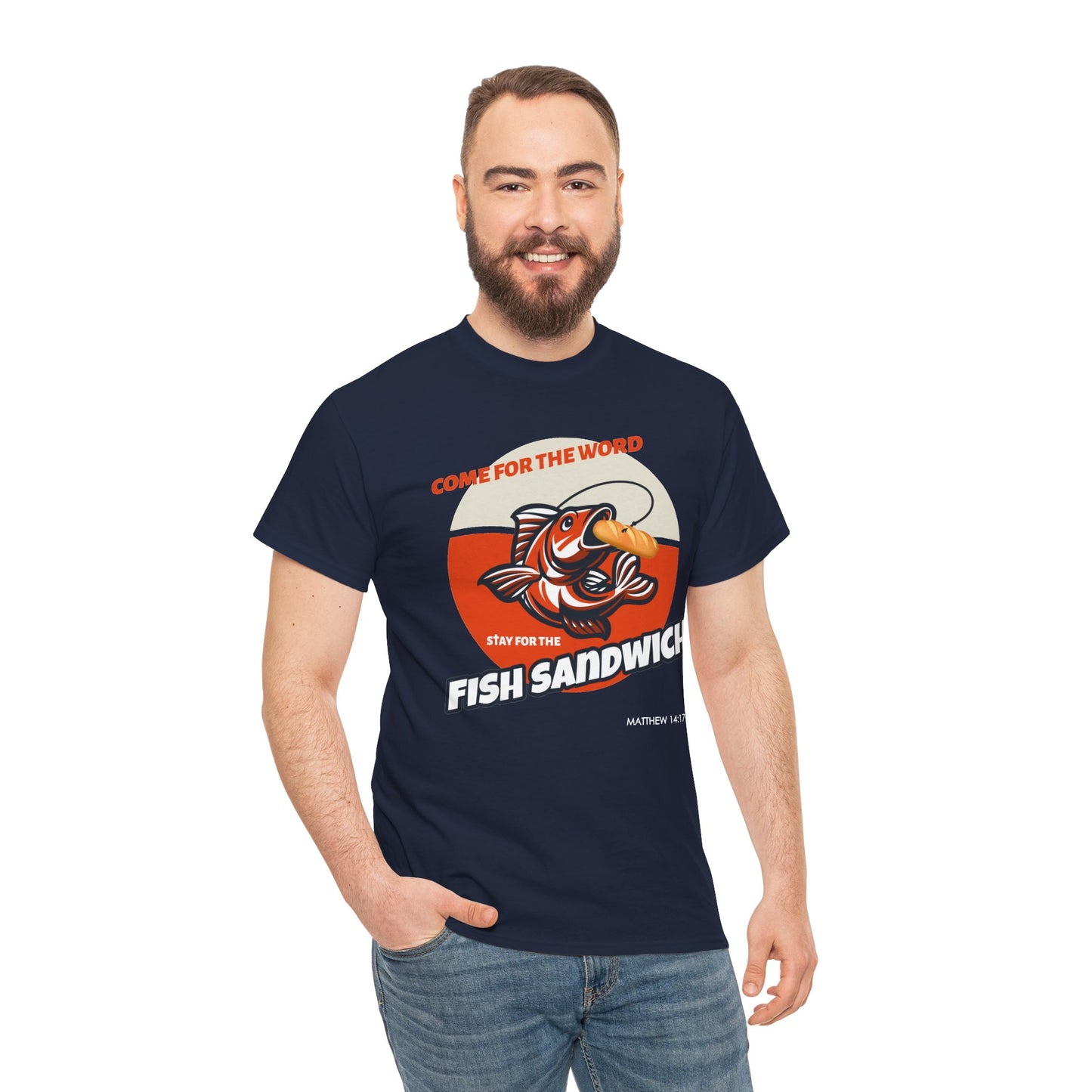 "Come for the Word" Fish Sandwich Graphic T-Shirt