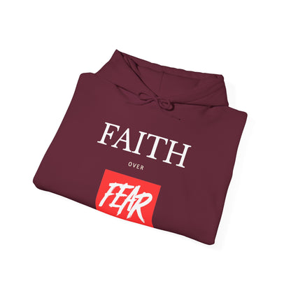 "Faith Over Fear" Inspirational Pullover Hoodie