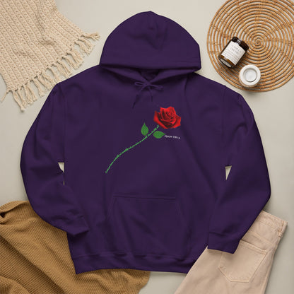 "Fearfully and Wonderfully Made" Rose Graphic Pullover Hoodie