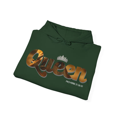 "I am Queen" Womens Affirmation Heavy Blend™ Hooded Sweatshirt
