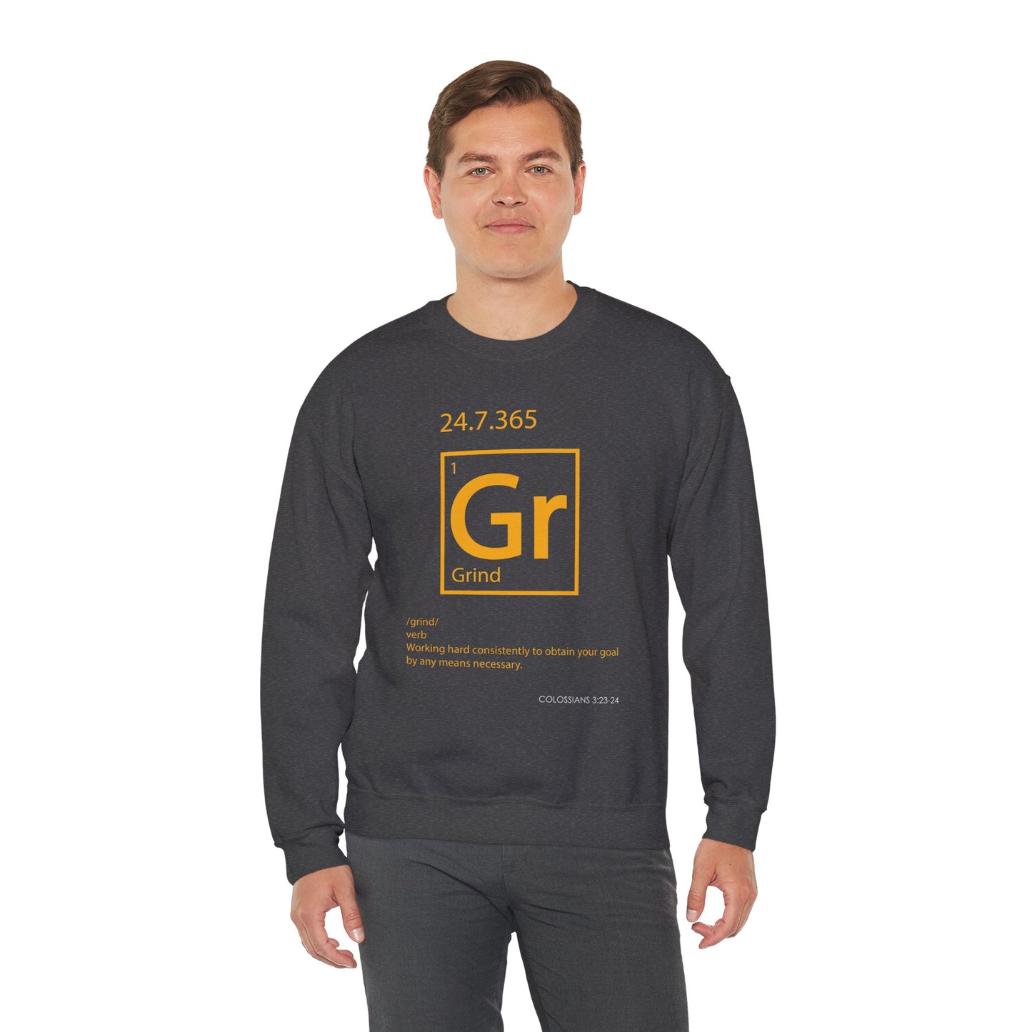 Grind 24/7/365 Motivational Element Crewneck Sweatshirt