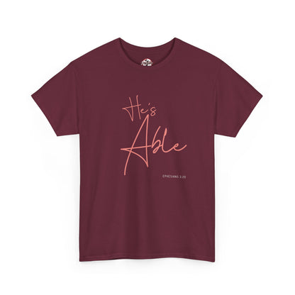 "He's Able" Women's Inspirational T-Shirt