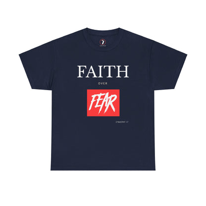 Faith Over Fear Men's Unisex Heavy Cotton Tee