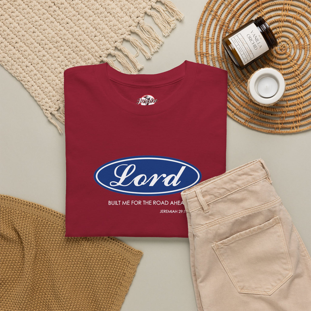 Lord Built Me Inspirational Crewneck T-Shirt
