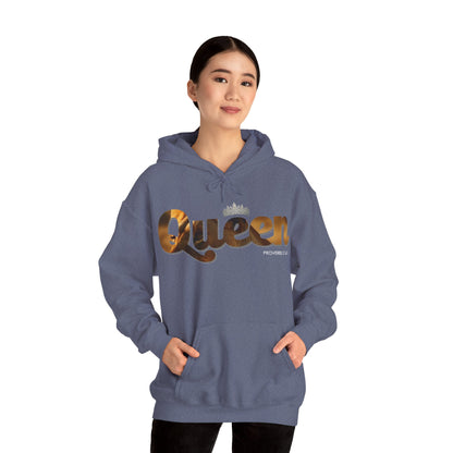 "I am Queen" Womens Affirmation Heavy Blend™ Hooded Sweatshirt