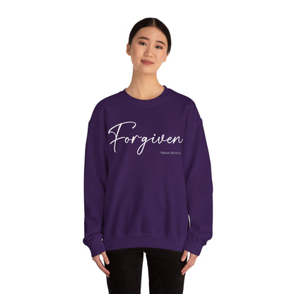 "Forgiven" Inspirational Pullover Crewneck Sweatshirt