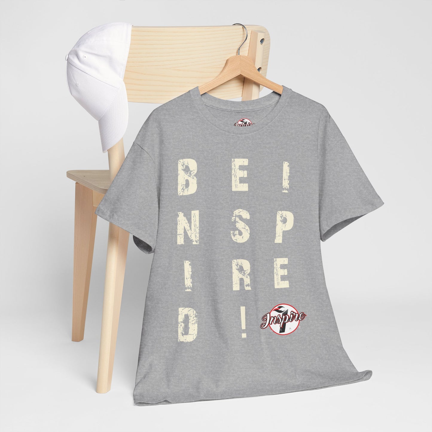 "Be Inspired" Motivational Vertical Graphic T-Shirt