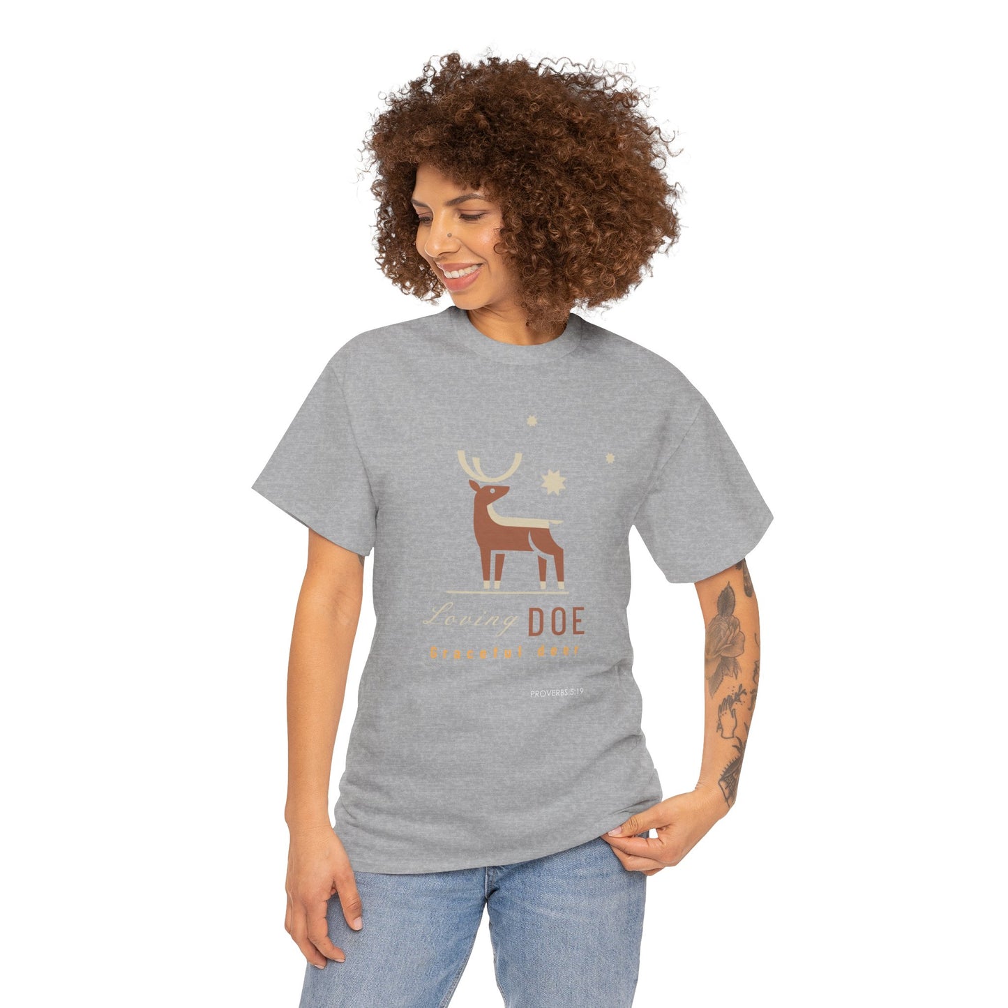 "Loving Doe Graceful Deer" Women's Inspirational Graphic T-Shirt